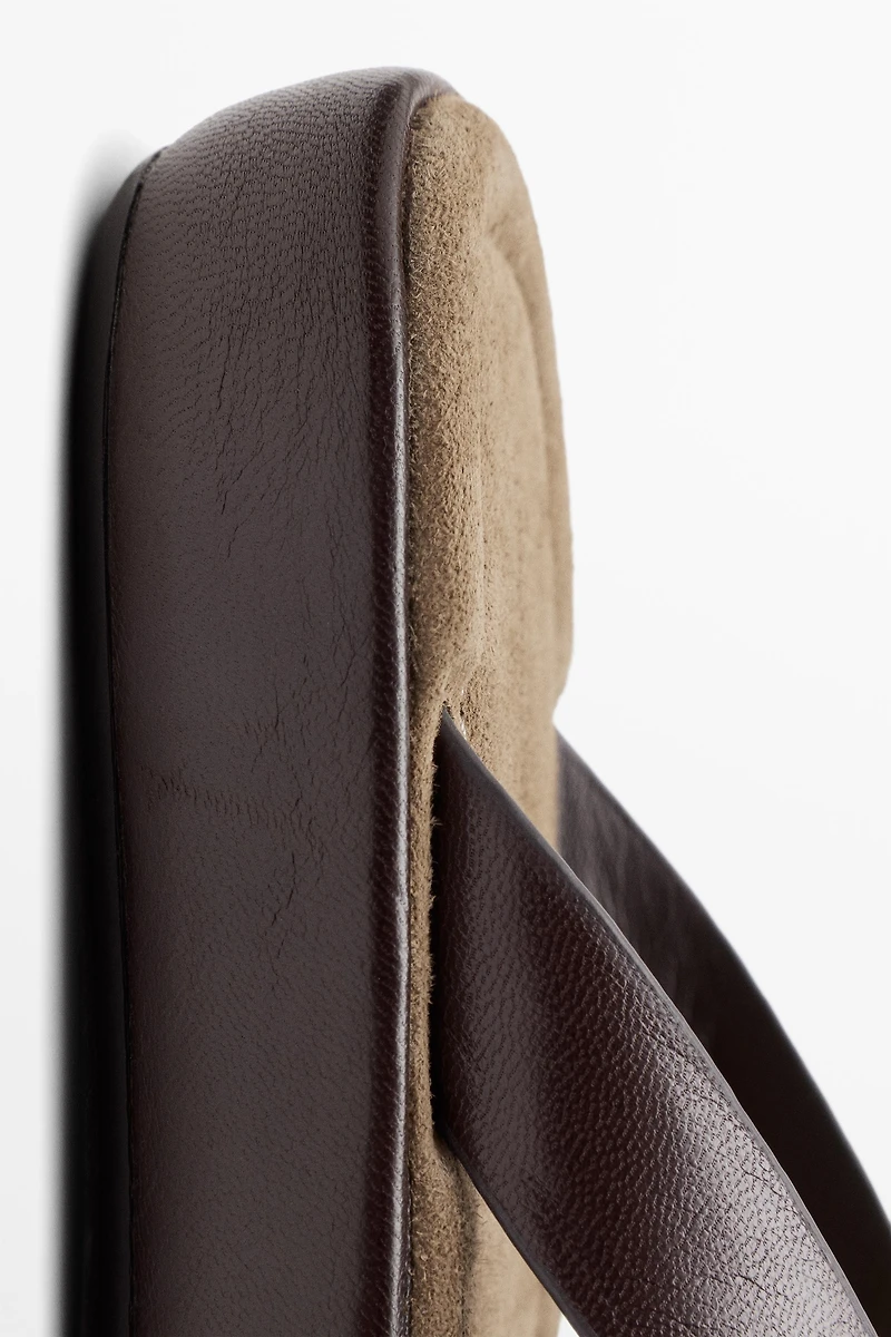 Sandale plateforme cuir