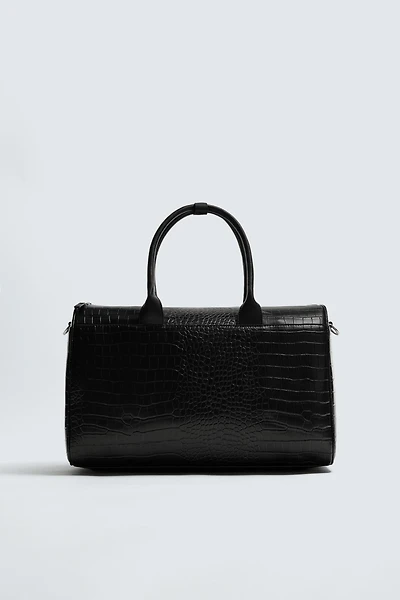 CROCODILE EMBOSSED TRAVEL BAG