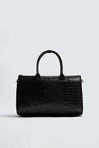 CROCODILE EMBOSSED TRAVEL BAG