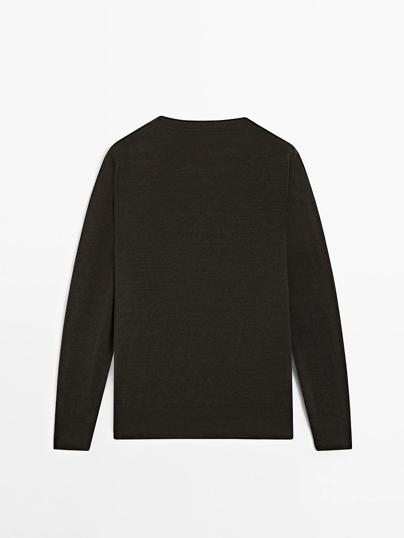100% linen oversize knit sweater