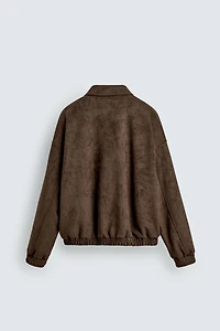BLOUSON RELAXED FIT EFFET DAIM