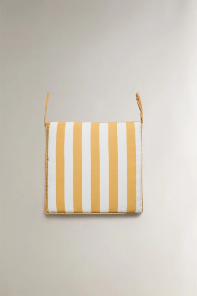 STRIPED ARMCHAIR SEAT CUSHION