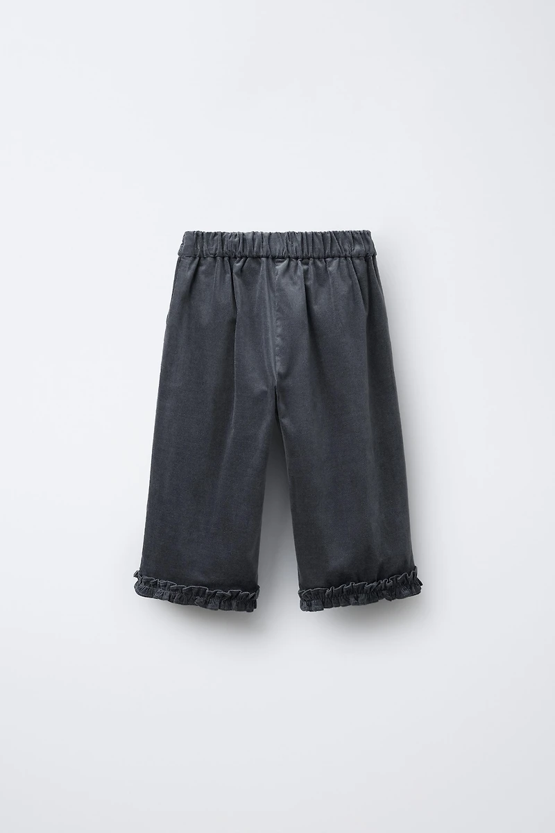 PANTALON JUPE-CULOTTE EN VELOURS