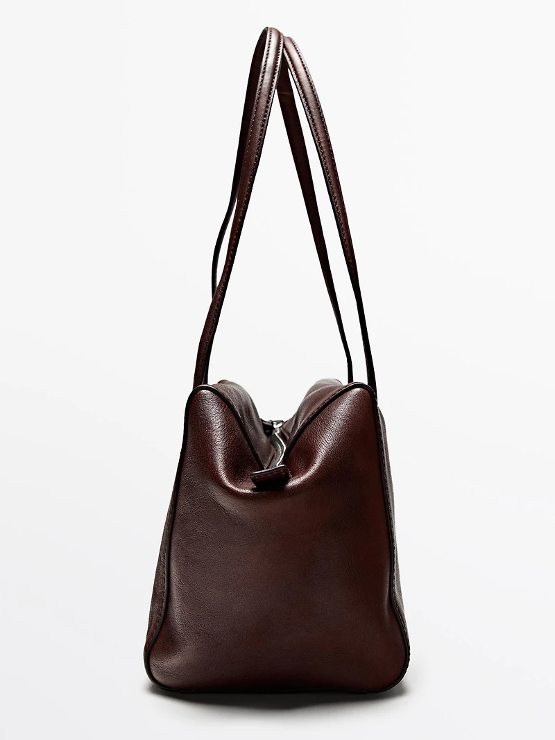 Sac satchel en cuir nappa