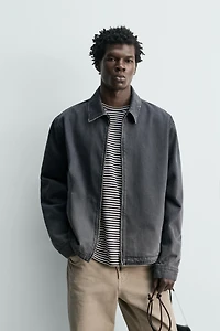VESTE EN JEAN REGULAR FIT ZIPPÉE