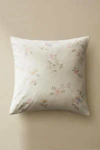 FLORAL PRINT THROW PILLOW COVER