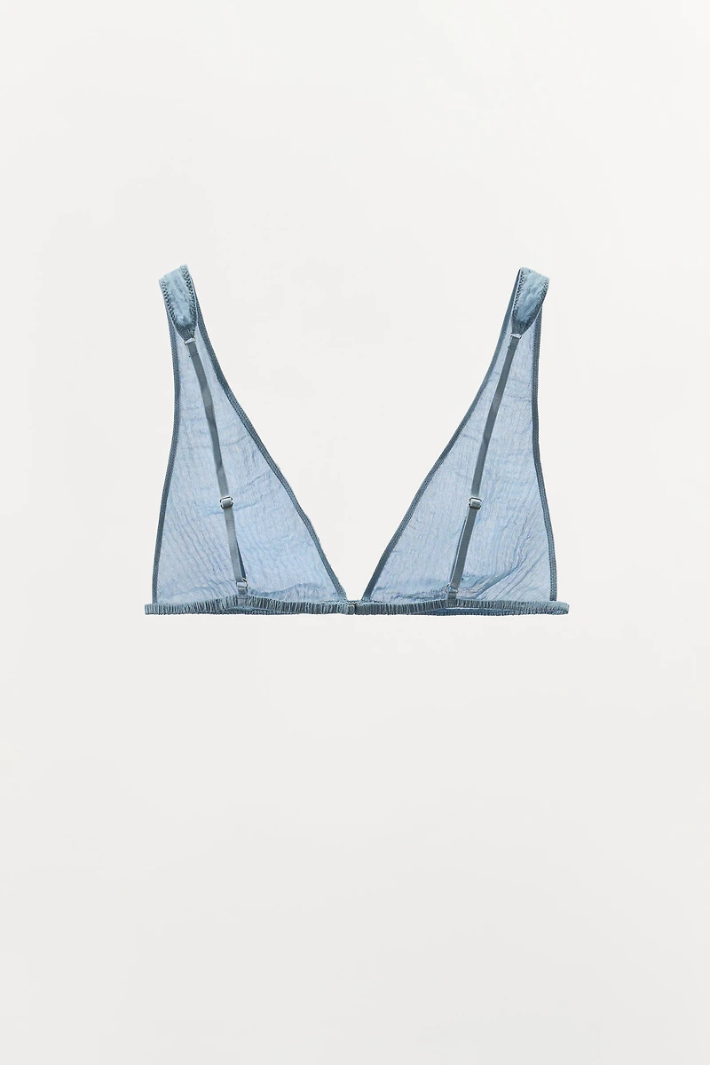 LIMITED EDITION 100% SILK CRINKLE EFFECT BRALETTE