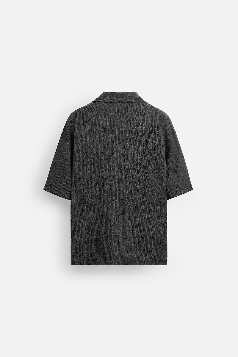 WRINKLED EFFECT TEXTURED SHIRT