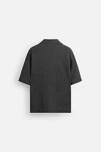 WRINKLED EFFECT TEXTURED SHIRT