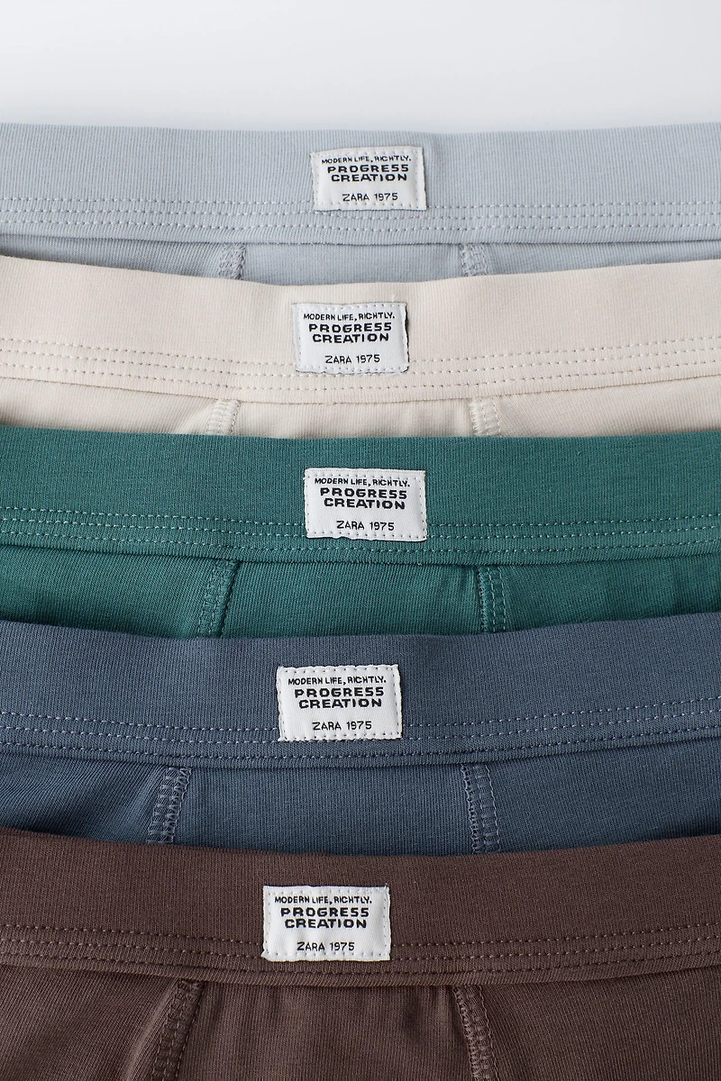 2-6 YEARS/ FIVE-PACK OF LABEL BOXERS