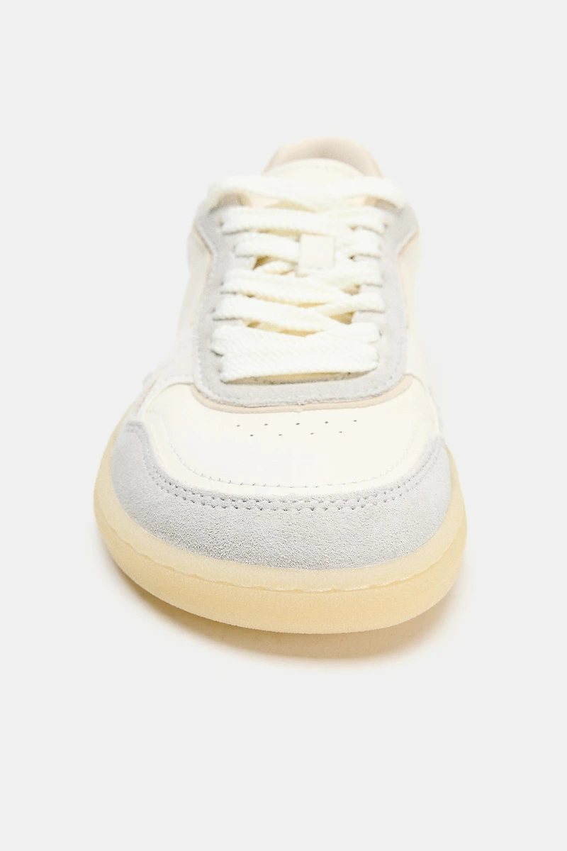 COMBINATION LEATHER BAREFOOT SNEAKERS