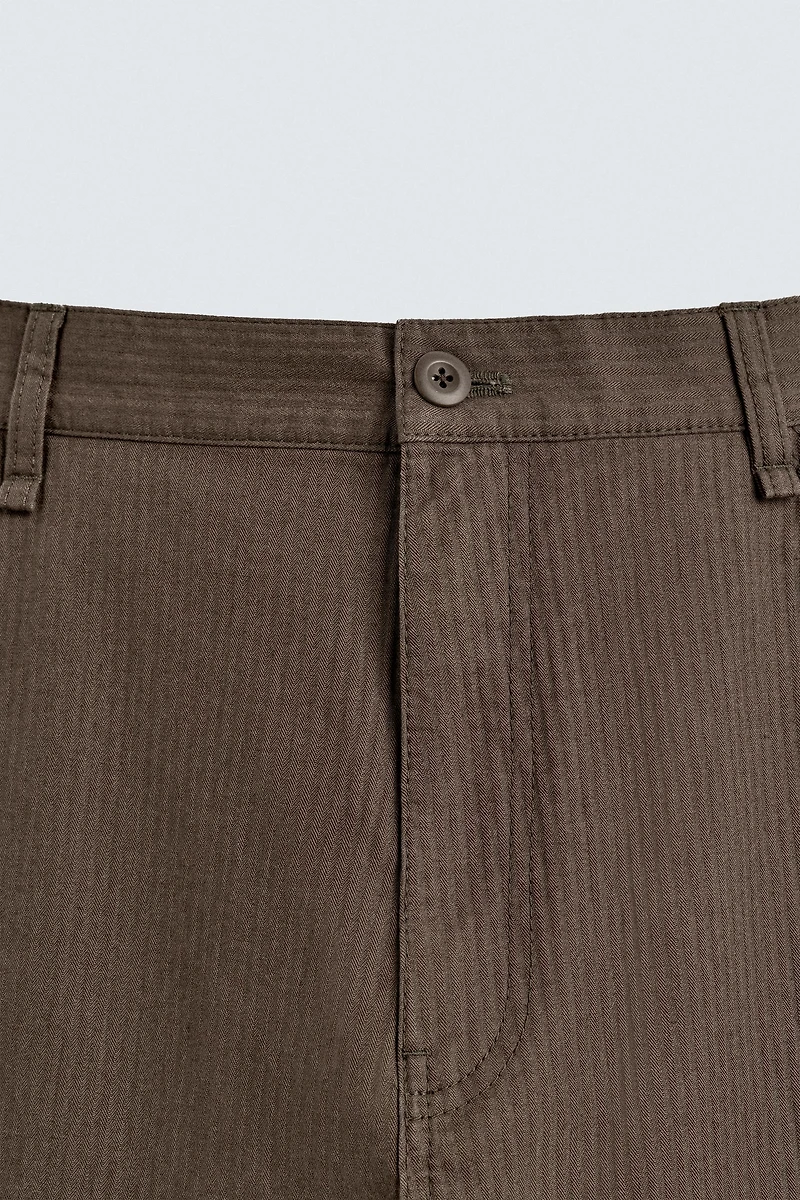 WASHED STRAIGHT FIT PANTS