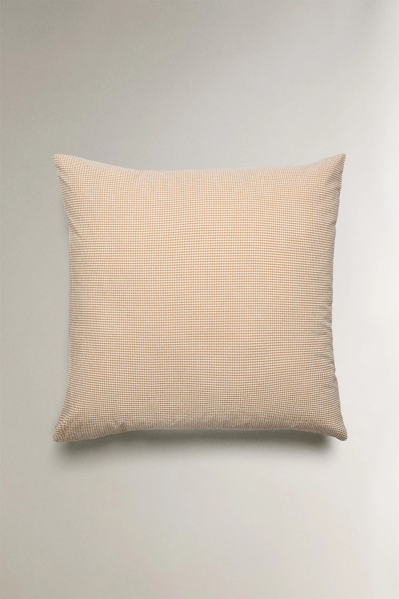 SEERSUCKER COTTON CHECK PILLOWCASE