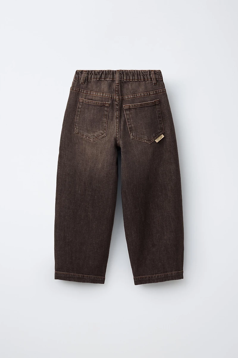 WASHED EFFECT BALLOON JEANS