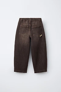 WASHED EFFECT BALLOON JEANS