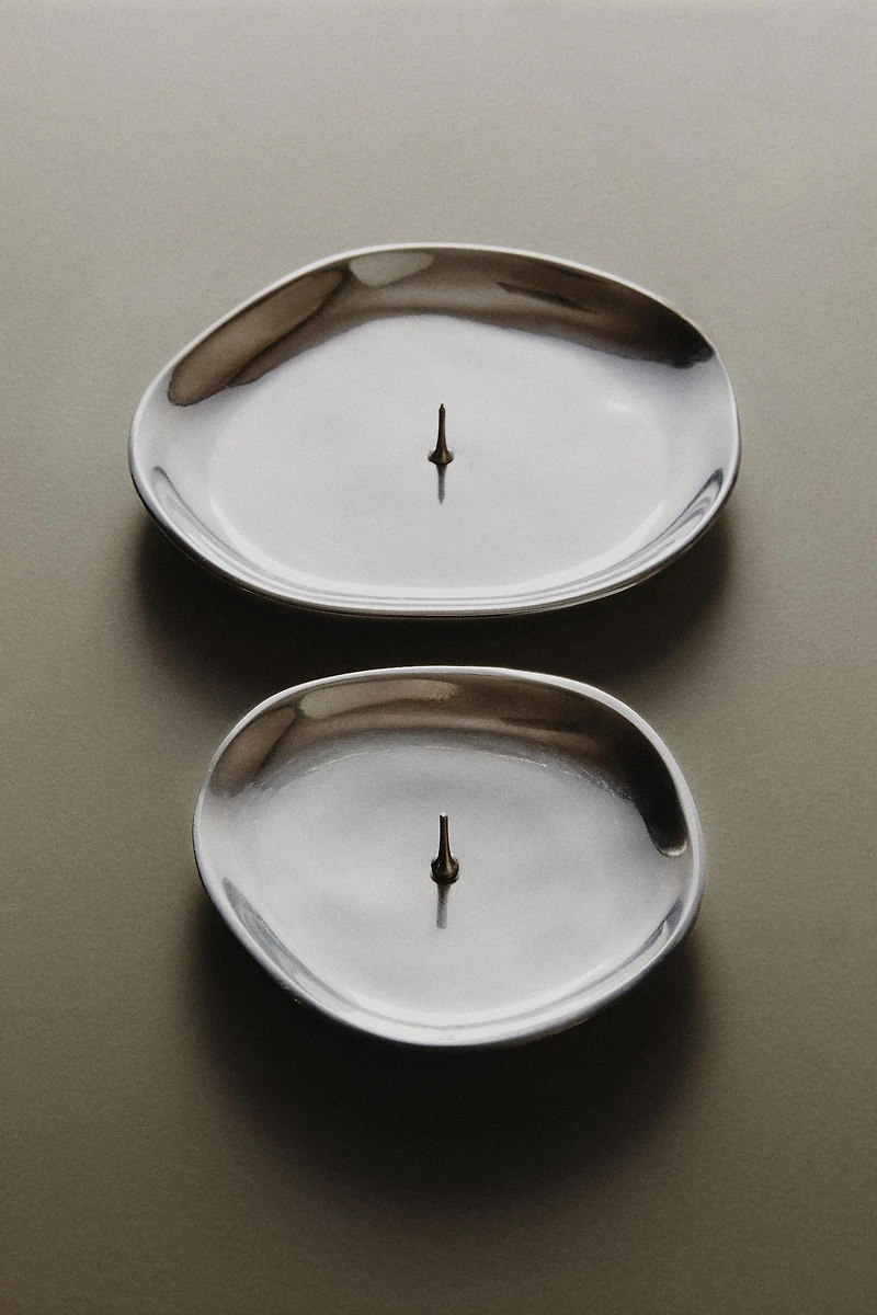 BOUGEOIR ALUMINIUM ARGENTÉ