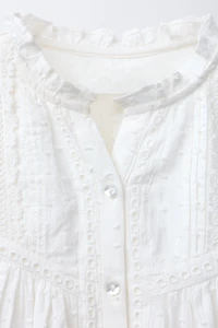 ROMANTIC SWISS DOT SHIRT