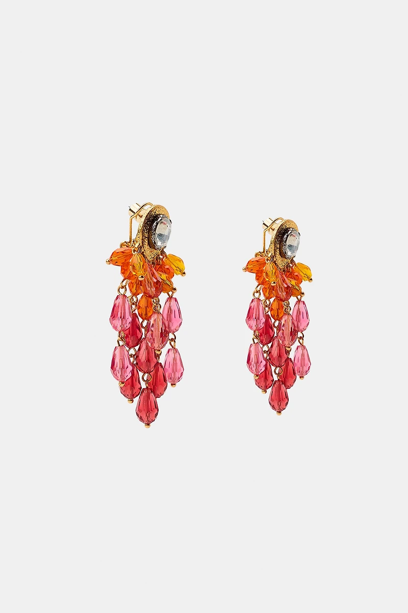JEWEL BEADED CASCADE EARRINGS