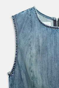 ROBE EN DENIM TRF ASYMÉTRIQUE