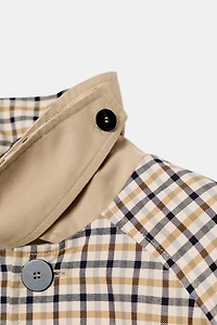 REVERSIBLE PLAID TRENCH COAT ZW COLLECTION