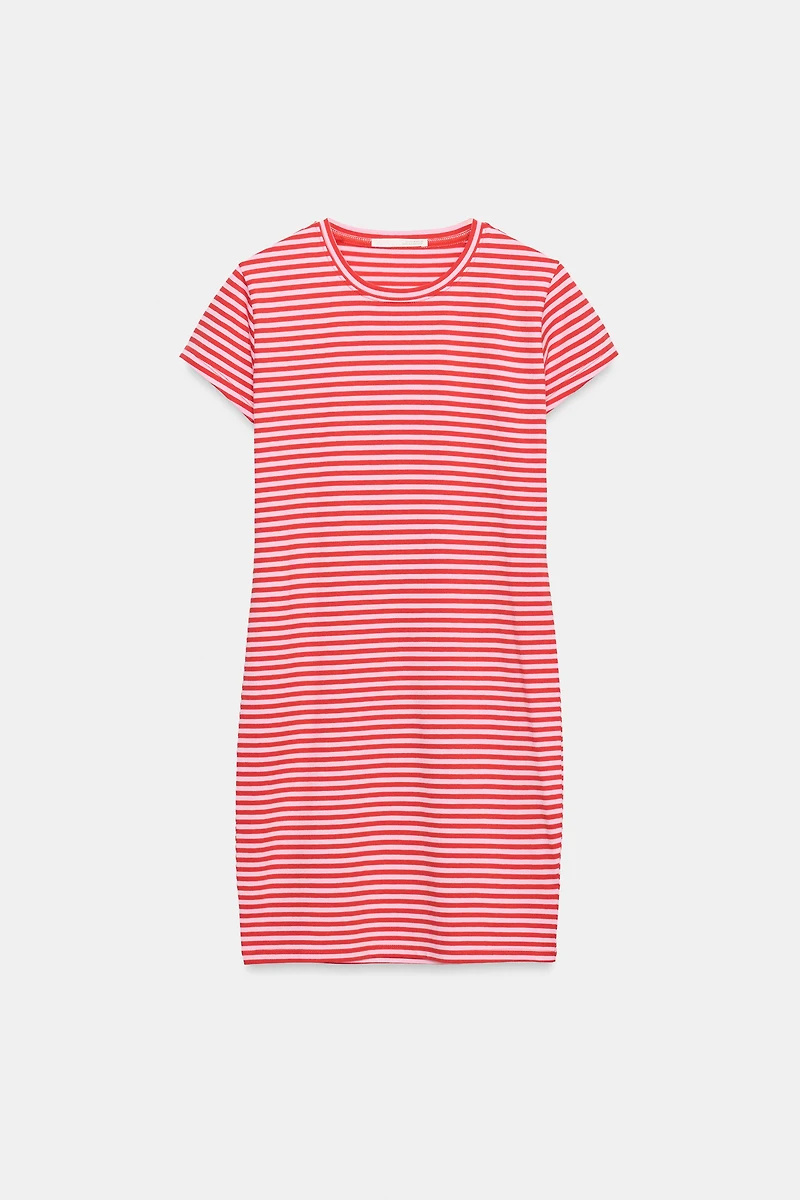 ROBE COURTE À RAYURES
