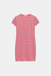 ROBE COURTE À RAYURES