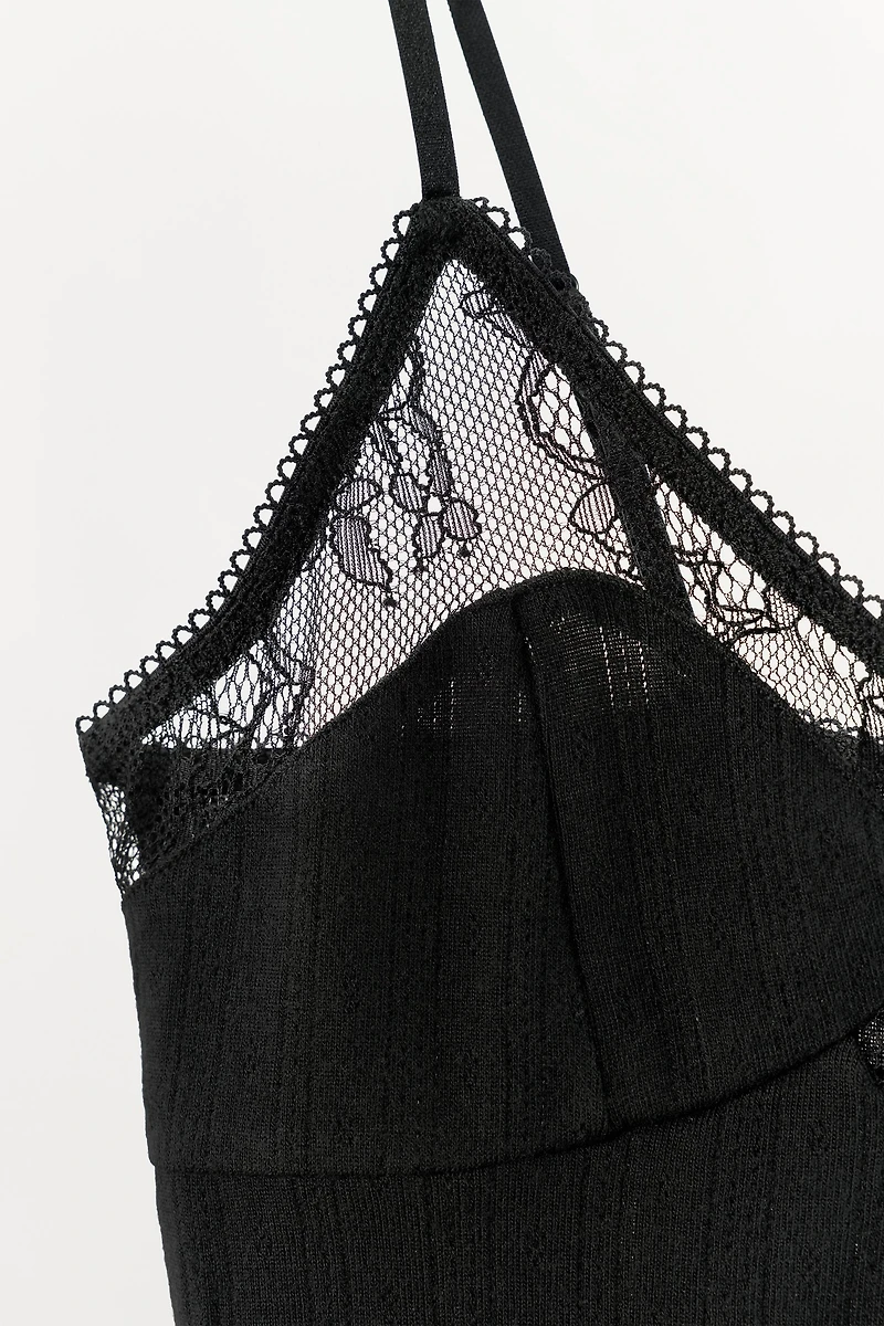 BODY POINTELLE AVEC DENTELLE