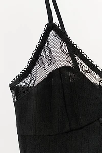 BODY POINTELLE AVEC DENTELLE