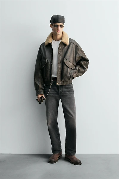 LIMITED EDITION MATCHING COLLAR LEATHER JACKET