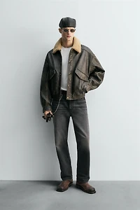 LIMITED EDITION MATCHING COLLAR LEATHER JACKET