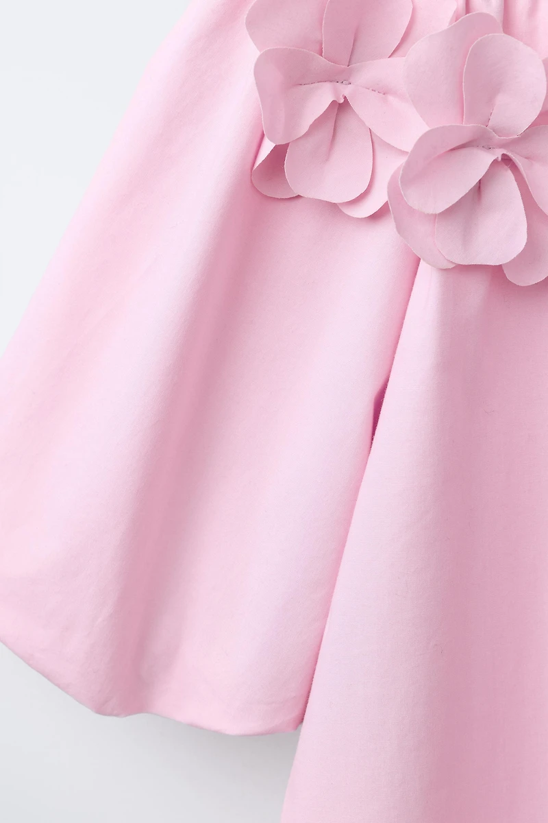 FLORAL POPLIN DRESS