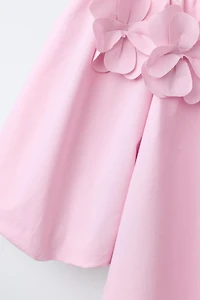 FLORAL POPLIN DRESS