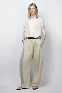 CHEMISE FLUIDE AVEC BAVETTE ZW COLLECTION