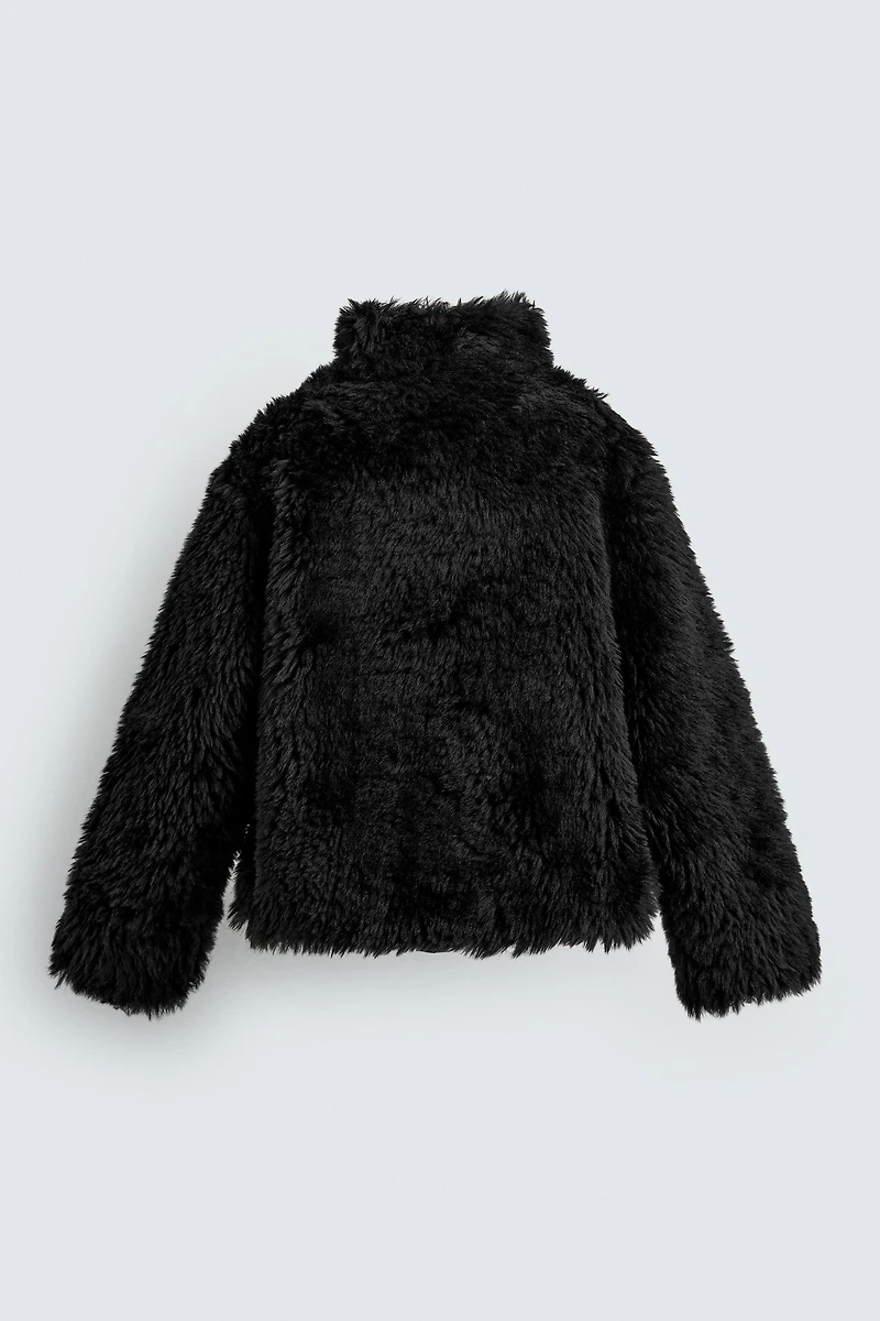 FAUX FUR BOMBER JACKET HARRY LAMBERT FOR ZARA X DISNEY
