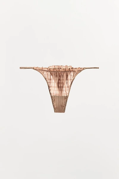 RUCHED ELASTIC THONG