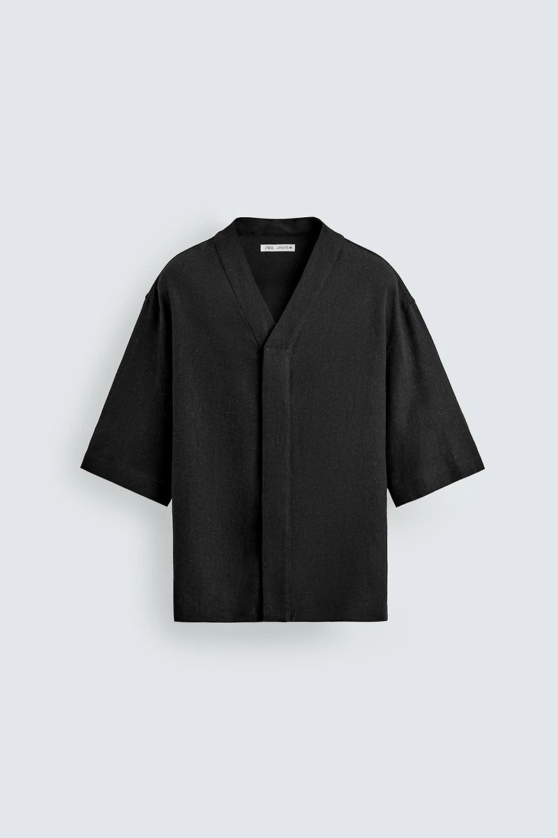 RELAXED FIT VISCOSE-HEMP SHIRT