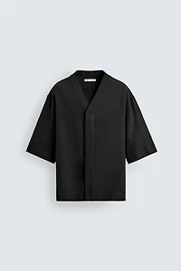 RELAXED FIT VISCOSE-HEMP SHIRT