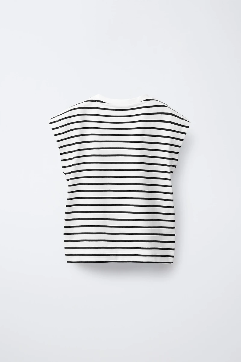 STRIPED EYELASH T-SHIRT
