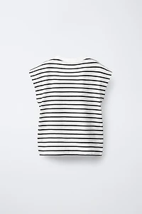 STRIPED EYELASH T-SHIRT