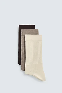 RIB SOCKS 3 PACK