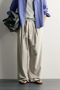 STRIPED RELAXED FIT PANTS