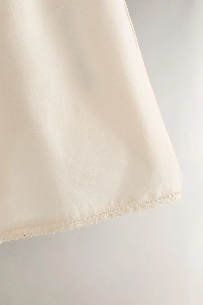 EMBROIDERED COTTON SHORTS