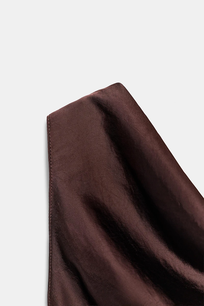 ZW COLLECTION SATIN EFFECT MIDI DRESS