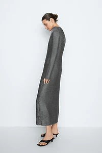 Long metallic knit dress - STUDIO