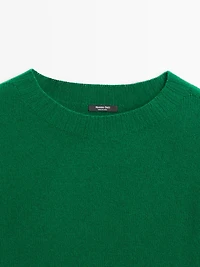 Pull col rond en laine mélangée