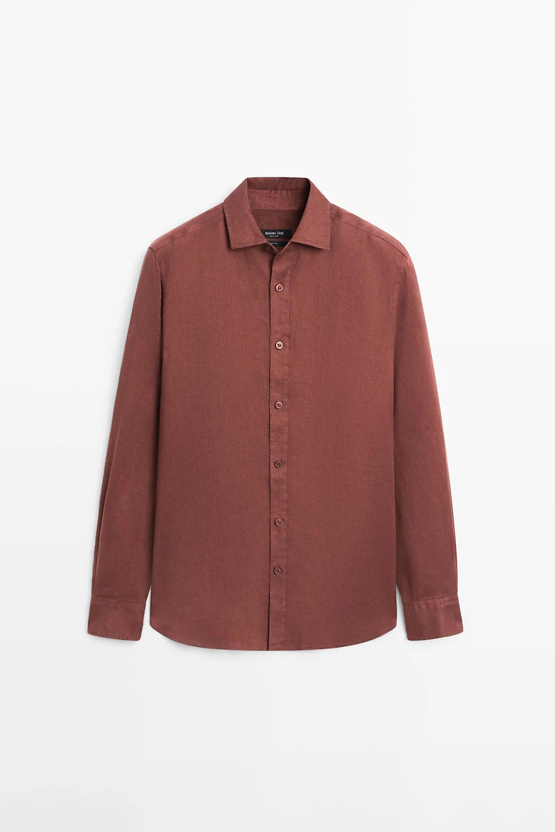 Chemise slim 100 % lin