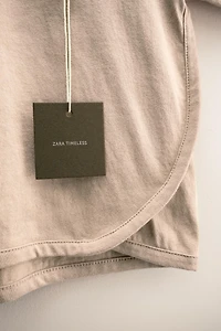 ZARA TIMELESS - T-SHIRT UNI LISERÉS