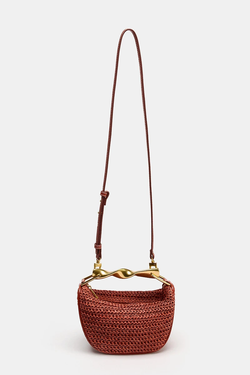 MINI BAG WITH METALLIC HANDLE