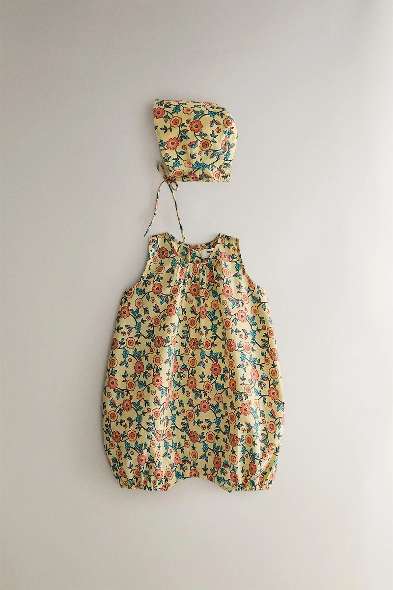 BABY FLORAL BONNET