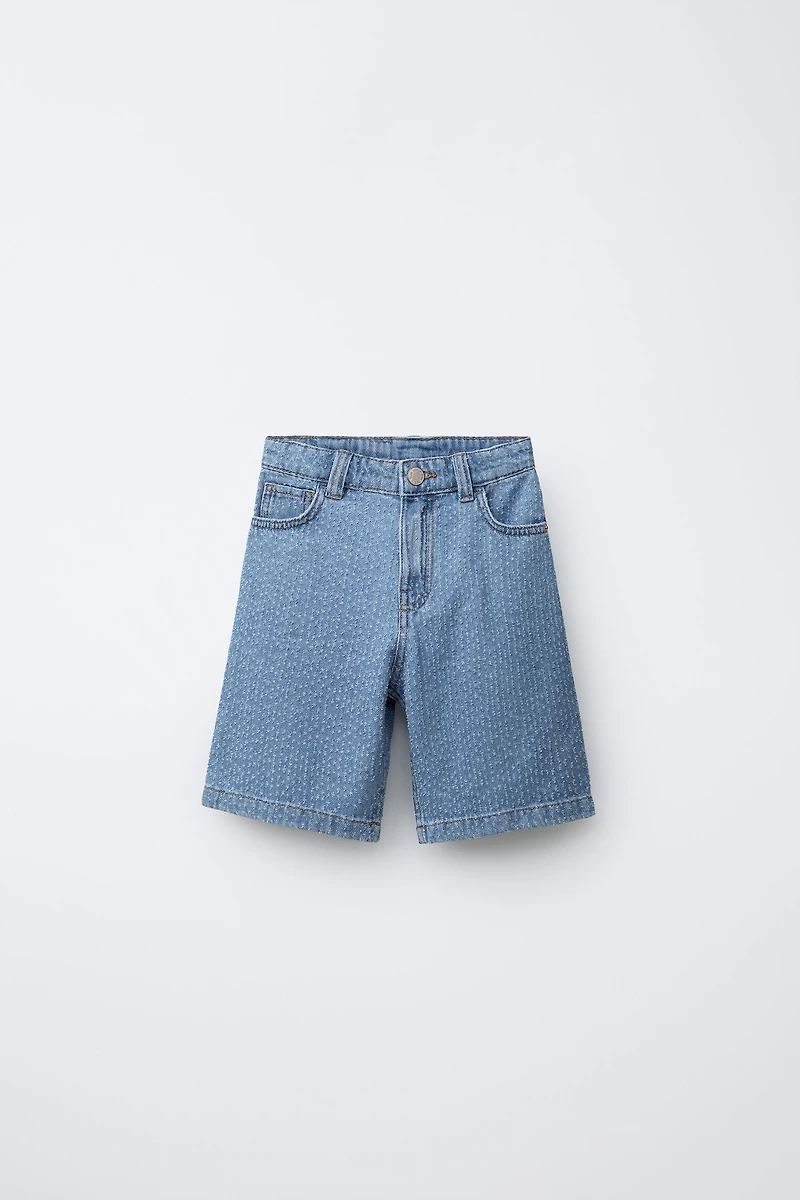 SHORT EN JEAN BRODÉ